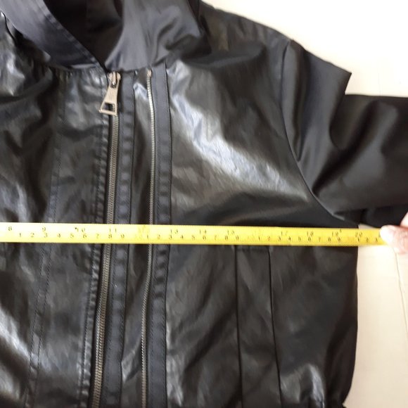 VERA WANG Laura Hooded Waxed Long Anorak Sz XS - Picture 10 of 16